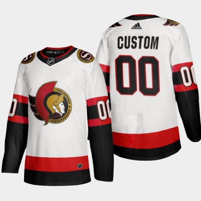 Ottawa Senators Custom Men's Adidas 202021 Authentic Player Away Stitched NHL Jersey White